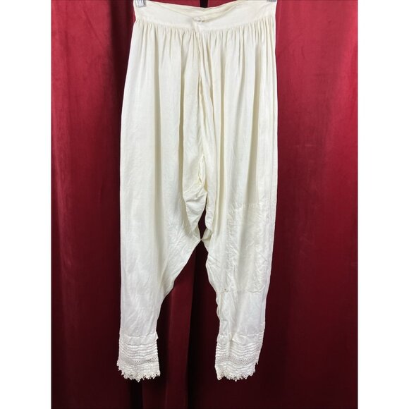 Antique Mid - Late Victorian Bloomer pantalettes white cotton C 1870 - 1890 - Picture 1 of 6